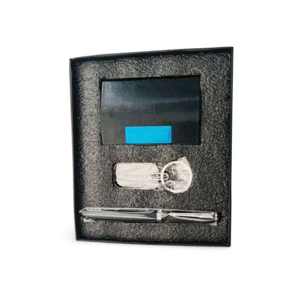 Executive Gift Set: Card Holder, Key Chain & Pen