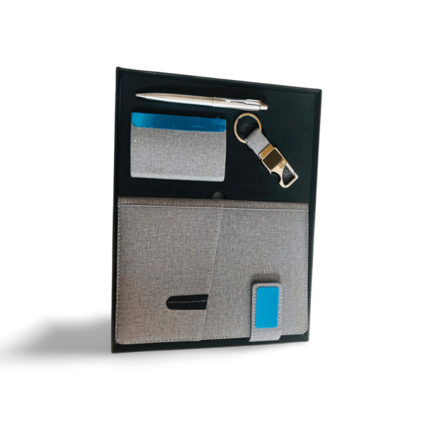 Contemporary Gift Set: Diary, Card Holder, Key Chain & Pen