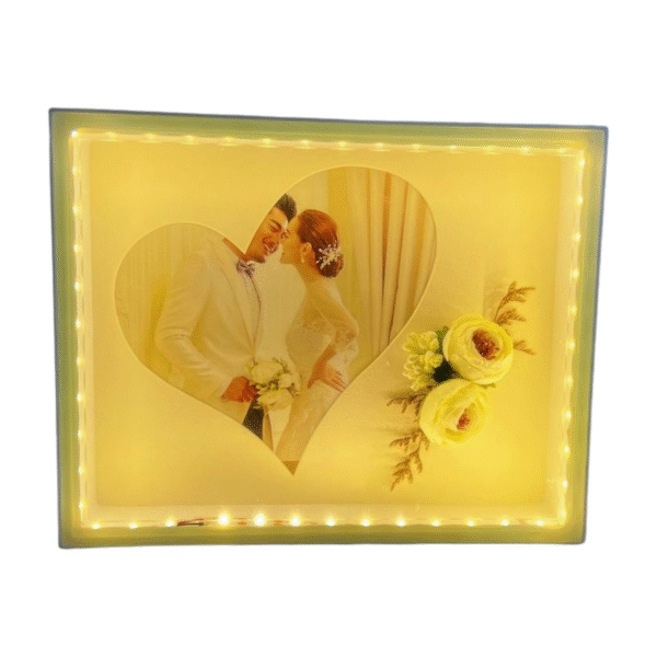 LED Couple Photo Frame with USB Plug-In size 9"x8" KV9828-N61