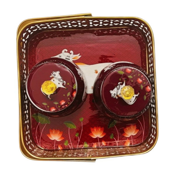 Maroun colour Holy Cow Design Container Set with Metal Base Plate