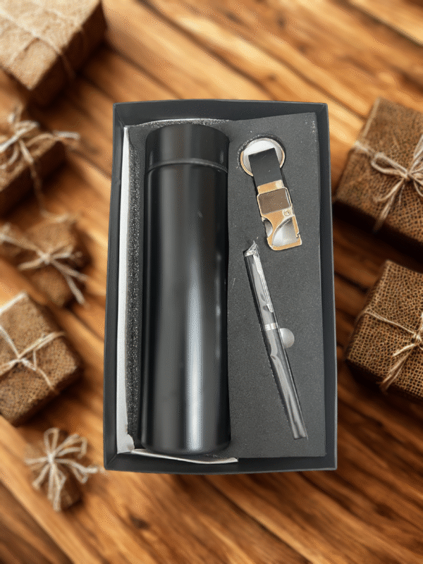 Thermal Water Bottle + Key Chain + Pen
